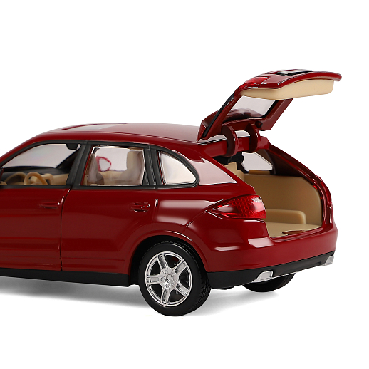 ТМ "Автопанорама"  Машинка металл. 1:24 Porsche Cayenne S, бордовый, свободный ход колес, откр. двери, капот и багажник, в/к 24,5*12,5*10,5 см в Джамбо Тойз #14