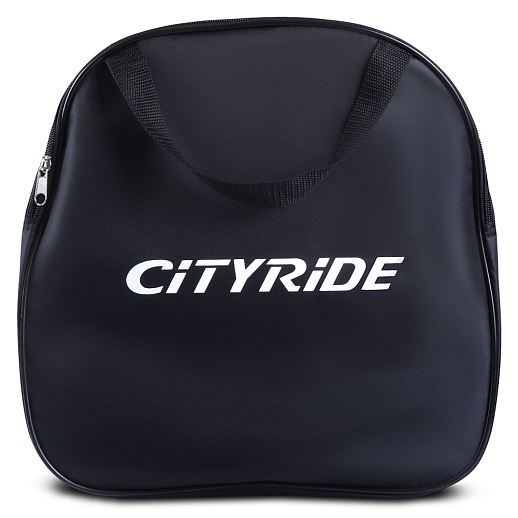 Набор CITYRIDE роликовые коньки-квады, шлем, защита, пластиковый мысок, колёса PU 80 и 40 мм, подшипники ABEC 5 углеродистая сталь, шлем белый пенополистирол, защита текстиль с пластиковыми накладками, 5 конусов в комплекте, вес до 40 кг, чёрный-зелёный, в н-сумке в Джамбо Тойз #13