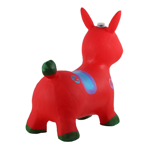 Животное-прыгун "Кролик" со звуком, 1300г, ПВХ, цвет Красный, 52*48*26 см в Джамбо Тойз #3