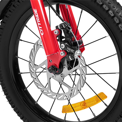 Велосипед двухколёсный CITYRIDE, модель CR-B2-07B, колеса 16", рама сталь, дисковые мех. тормоза, обода сталь, балансирные колёса, цвет черный в Джамбо Тойз #6