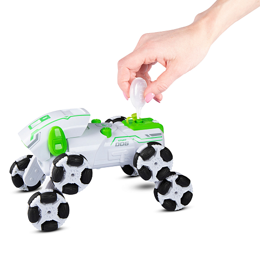 Р/у робопёс-перевертыш, функция пара, деморежим, аккум.в компл., цвет зеленый/белый, в/к 24,5*15*18,5см в Джамбо Тойз #14