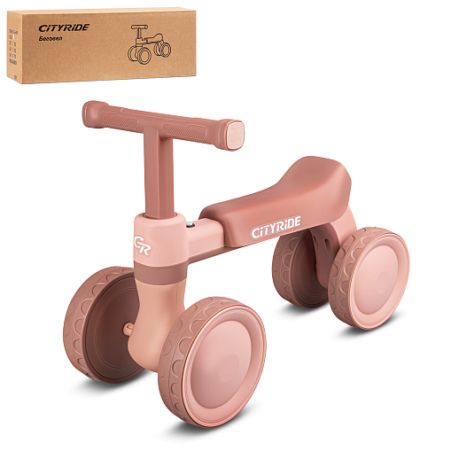 Беговел CITYRIDE, модель CR-BB-03, рама пластик, колеса пластик, музыка Шаинского, свет, розовый, в/к в Джамбо Тойз
