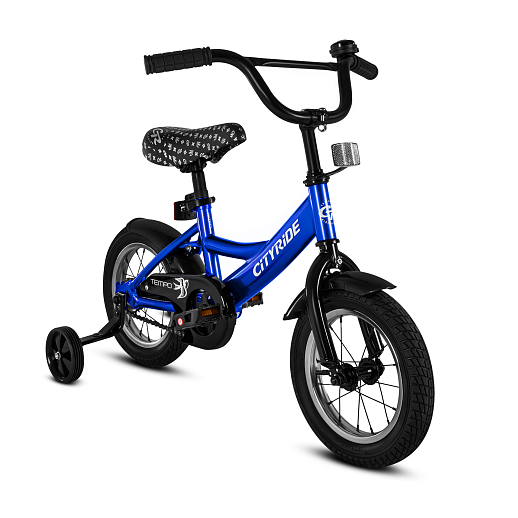 Детский велосипед "City-Ride Tempo" -рама сталь, диски сталь 12", покрышки 2,125, задние ножные тормоза, без переднего тормоза, звоночек, крылья пластик, страховочные колеса в Джамбо Тойз