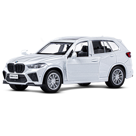 ТМ "Автопанорама" Машинка металлическая 1:43 BMW X5M, белый, инерция, откр. двери, в/к 17,5*12,5*6,5 см в Джамбо Тойз #5