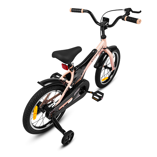 Детский велосипед "Cityride REVO", модель CR-B2-05, рама сталь, кожух цепи 100%, обода алюм. 16", втулки сталь, покрышки 2,125, страх. колеса, руль сталь. вынос сталь, задние ножные тормоза, передний клещевой, крылья пластик, отражатели пер/зад и на спицах, цвет розовый в Джамбо Тойз #9