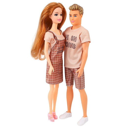 Игровой набор "Пара кукол",  стиль family look, в комплекте аксессуары, в/к 18*5,3*31,5 см в Джамбо Тойз #4