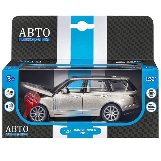 ТМ "Автопанорама" Машинка металлическая 1:34 2013 Range Rover, золотой перламутр, свет, звук, откр. двери, капот и багажник, инерция, в/к 17,5*13,5*9 см в Джамбо Тойз #4