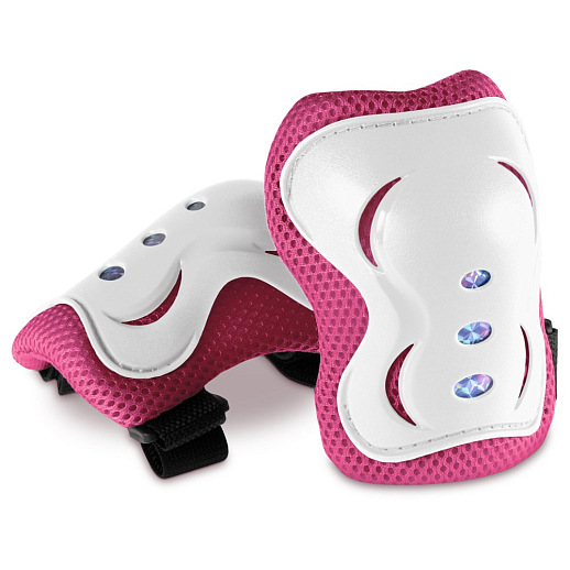 "CITY-RIDE" Комплект (ролики, защита, шлем, сумка), передне колесо со светом, колеса PU, подшипник ABEC 7, цвет белый-розовый в н/сумке, в/к в Джамбо Тойз #2