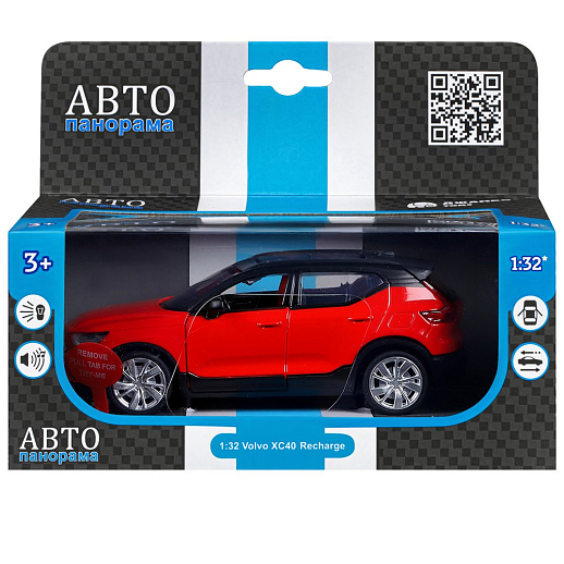 ТМ "Автопанорама" Машинка металл. 1:32 Volvo XC40 Recharge, красный, инерция, свет, звук, откр. двери, в/к 17,5*13,5*9 см в Джамбо Тойз #5