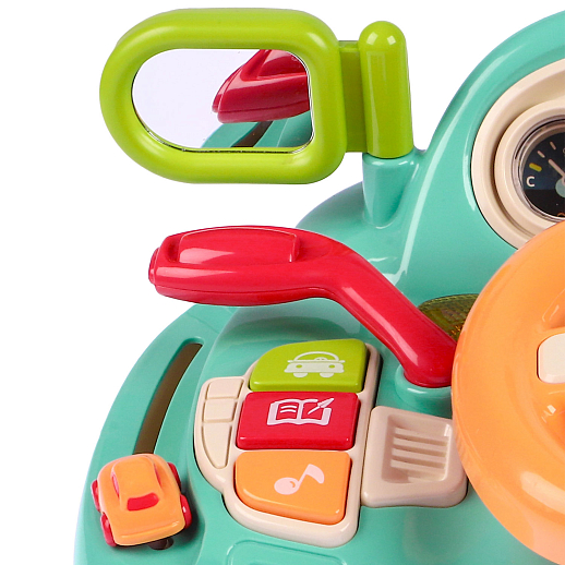 ТМ "Smart Baby" Руль музыкальный свет, звук, с фарами, цвет зеленый в/к 24,6х15,1х24,4 см в Джамбо Тойз #9