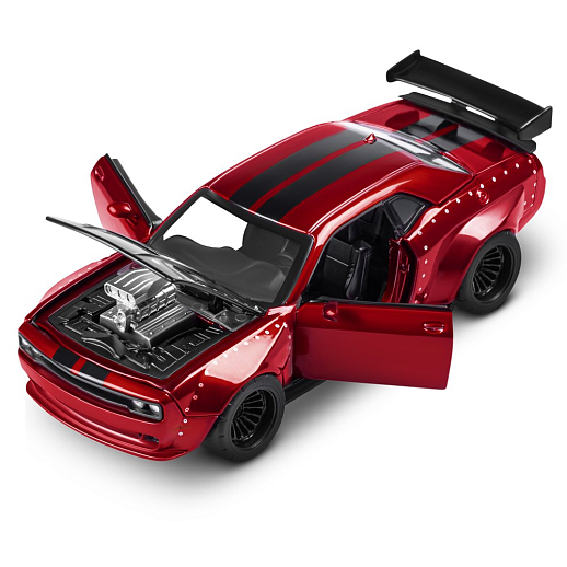 ТМ "Автопанорама" Машинка металлическая 1:36 2022 Dodge challenger SRT Jailbreak, красный, тюнинг, откр. двери, свободный ход колес, в/к 23,5*10*4 см в Джамбо Тойз #10
