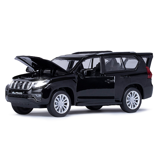 ТМ "Автопанорама" Машинка металлическая 1:32 Land Cruiser Prado, черный, свет, звук, откр. двери, капот и багажник, инерция, в/к 17,5*13,5*9 см в Джамбо Тойз #8
