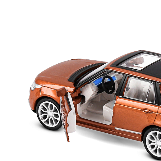 ТМ "Автопанорама" Машинка металлическая 1:34 2013 Range Rover,оранжевый перламутр, свет, звук, откр. двери, капот и багажник, инерция, в/к 17,5*13,5*9 см в Джамбо Тойз #14