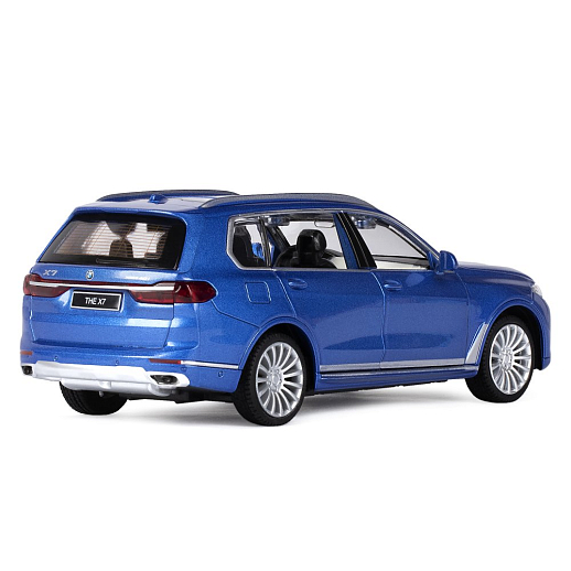 ТМ "Автопанорама" Машинка металлическая 1:32 BMW X7, синий, свет, звук, откр. четыре двери, капот и багажник, инерция, в/к 17,5*13,5*9 см в Джамбо Тойз #8