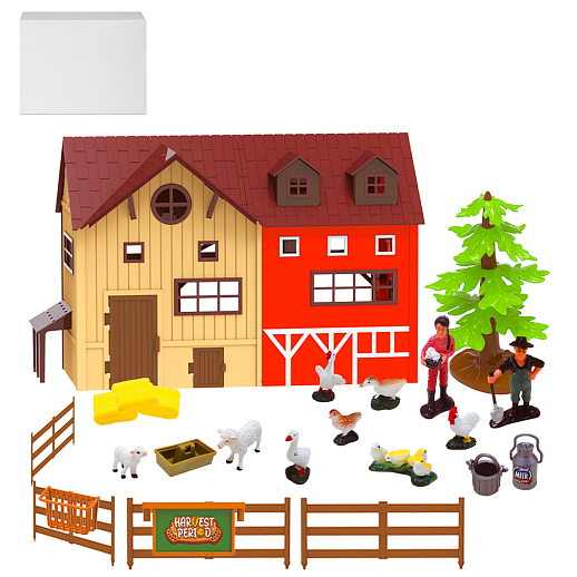 Игровой набор "Ферма с домом" на бат.,в/к 28х12,5х18 см в Джамбо Тойз