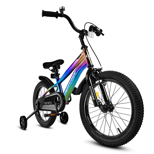 Велосипед двухколесный CITYRIDE, модель CR-B2-07J, колёса 16" рама сталь, обода сталь, цвет анодировка-чёрный в Джамбо Тойз #9