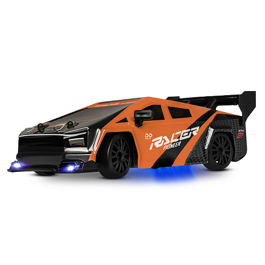 Р/у машина для дрифта 1:24,свет фар,подсветка днища,2 скорости,сменные шины 4шт,конусы 4шт, цвет оранжевый,в белой кор. 22*12,5*10,3см в Джамбо Тойз #2