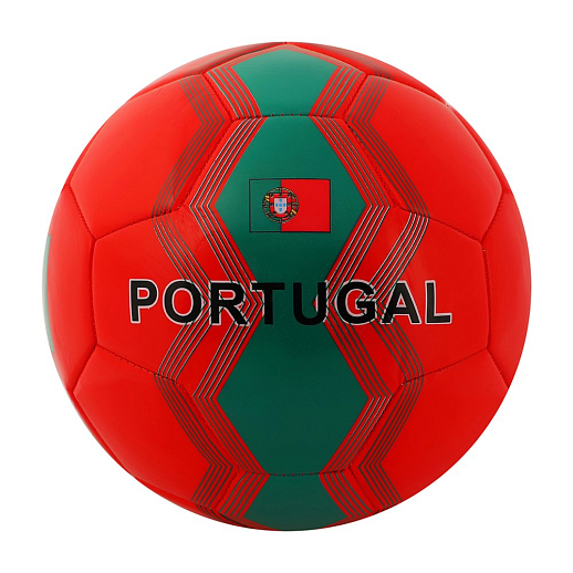 Мяч футбольный "Португалия", 3-слойный, ПВХ, сшитые панели, 280г, размер 5, диаметр 22см																														 в Джамбо Тойз