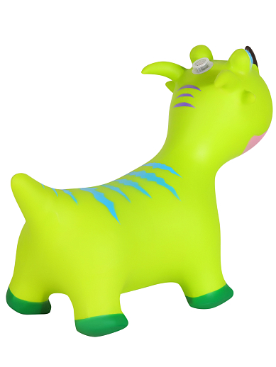 Животное-прыгун "Динозавр" со звуком, 1400г, ПВХ, цвет зеленый, 40*30*50 см в Джамбо Тойз #3