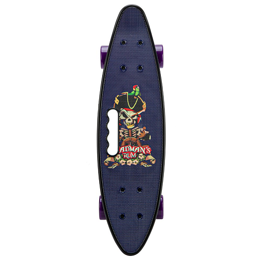 Скейтборд Fish, размер 23"х6", колеса: 60х45мм  82А, PU, ABEC-7, фиолет в/п в Джамбо Тойз #3