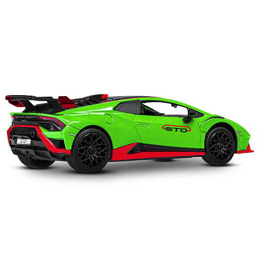 ТМ "Автопанорама" Машинка металлическая, 1:32 Lamborghini STO, зеленый, принт, откр. двери и багажник, свет, звук, инерция, в/к 17,5*12,5*6,5 см в Джамбо Тойз #11
