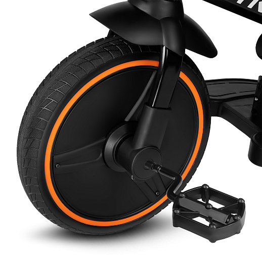 Трехколесные велосипед CITYRIDE, металл,  колеса PVC 12"/10", попрот. наколон. Сиденье с крышей,  род ручка, наклон руль, функц. фара, тормоз, корзинка в Джамбо Тойз #11