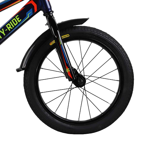 Детский велосипед City-Ride Spark , рама сталь , диск 16 сталь , крылья пластик, страх.колеса, цвет Синий в Джамбо Тойз #4