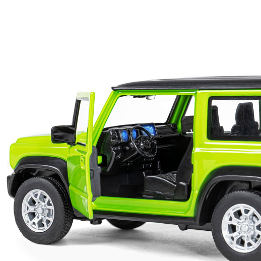 ТМ "Автопанорама" Машинка металл.1:26 Suzuki Jimny, зеленый, инерция, свет, звук, откр. двери и капот, в/к 17,5*13,5*9 см в Джамбо Тойз #11