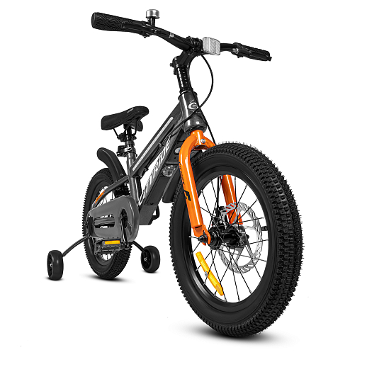 Двухколесный велосипед CITYRIDE, модель CR-B2-10, колеса 16 дюймов, рама сталь, дисковые механические тормоза, свет в раме, балансирные колеса, BT, цвет серый металлик в Джамбо Тойз #6