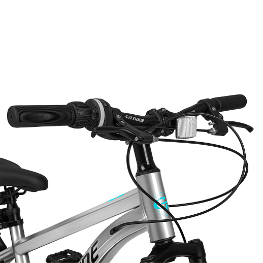 Велосипед CITYRIDE 20", модель CR-B2-12F2, рама сталь, обода двойные алюминий, трансмиссия 1*6 ск, амортизационная вилка, дисковые мех. тормоза цвет чёрный в Джамбо Тойз #8