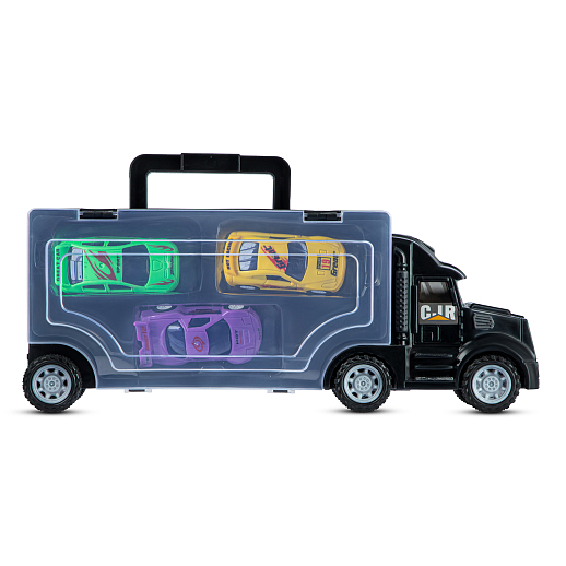 Автовоз с машинками, в компл.6 машинок, свободн.ход колес, в/к 30,5*8,5*12см в Джамбо Тойз #10