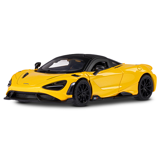 ТМ "Автопанорама" Машинка металлическая, 1:31 McLaren 765 LT, желтый, открываются двери, свет, звук, инерция, в/к 18*13,5*9 см в Джамбо Тойз #2