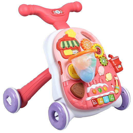 Ходунки, игровой центр, свет, звук, цвет розовый, в/к 38х11х34,5 см в Джамбо Тойз #6