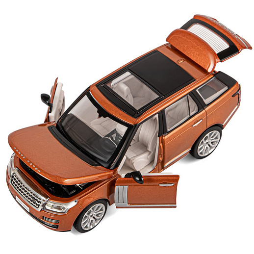 ТМ "Автопанорама" Машинка металлическая 1:26 Range Rover, оранжевый перламутр, откр. двери, капот и багажник, свет, звук, свободный ход колес, в/к 24,5*12,5*10,5 см в Джамбо Тойз #12