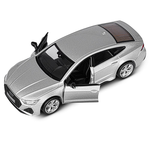 ТМ "Автопанорама" Машинка металл.1:35 Audi RS7 Sportback, серый, откр. двери и капот, свет, звук, инерция в/к 18*9*13,5 см в Джамбо Тойз #13