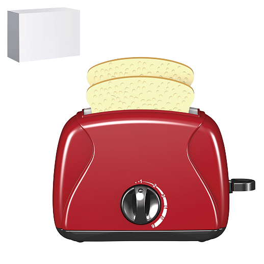 Игрушечная бытовая техника "Тостер" красный, в б/к 15*9.5*18.3 см в Джамбо Тойз