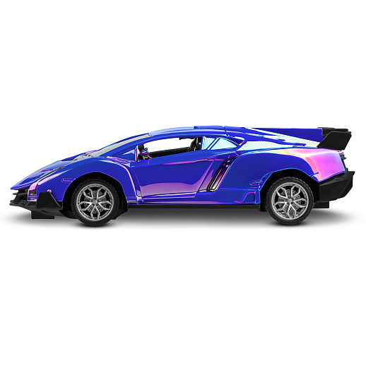 Р/У машинка 1:24,5 каналов,двери откр. с пульта,свет,цвет синий бензин,в/к 30,3х7,7х12см в Джамбо Тойз #6