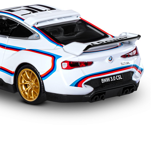 ТМ "Автопанорама" Машинка металлическая 1:34 BMW 3.0 CSL, белый, свет, звук, откр. двери, в/к 17,5*13,5*9 см в Джамбо Тойз #19