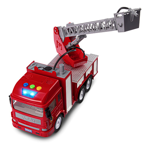 Фрикционная машина "Пожарная" на бат.,со светом и звуком, стреляет водой, красный, в/к 35,5х12,5х19,5 см в Джамбо Тойз #22