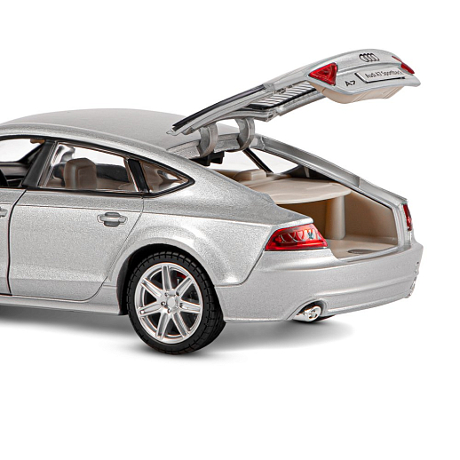 ТМ "Автопанорама" Машинка металлическая 1:24 Audi A7, серебряный, откр. двери, капот и багажник, свет, звук, свободный ход колес, в/к 24,5*12,5*10,5 см в Джамбо Тойз #16