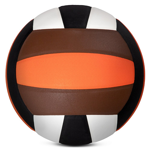 Волейбольный мяч City Ride, 1100 серия, размер 5, вес 260 гр, Superfine PU, клееные панели, коричневый-белый- оранжевый-чёрный, в/п в Джамбо Тойз #4