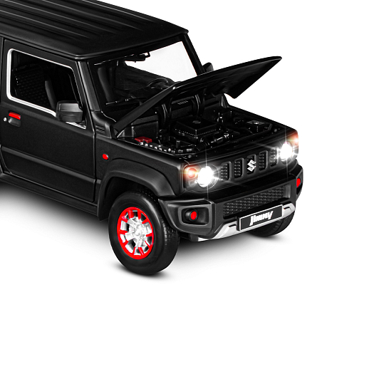 ТМ "Автопанорама" Машинка металлическая, 1:18, Suzuki Jimny, черный, открываются двери, капот и багажник, свободный ход колес, световые и звуковые эффекты, в/к 24,5х12,5х10,5 см в Джамбо Тойз #19