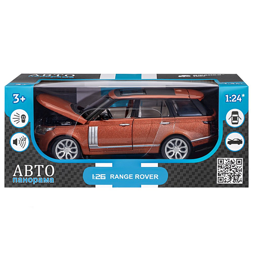 ТМ "Автопанорама" Машинка металлическая 1:26 Range Rover, оранжевый перламутр, откр. двери, капот и багажник, свет, звук, свободный ход колес, в/к 24,5*12,5*10,5 см в Джамбо Тойз #3