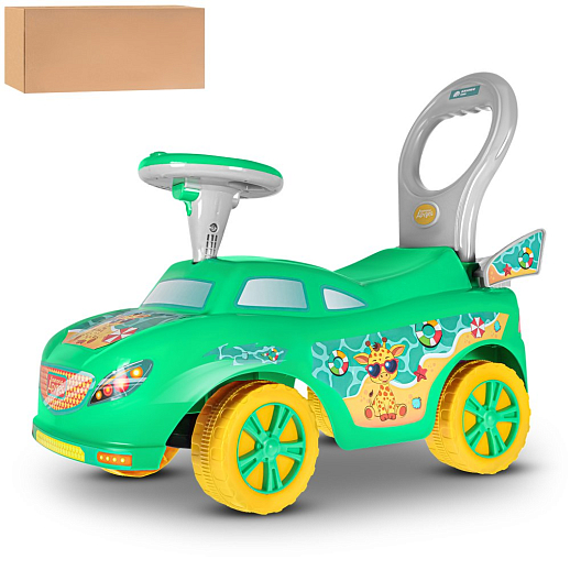 ТМ "Компания Друзей" Каталка Толокар Музыкальный, мелодии Шаинского, Жираф в/к 27,5 х 27,5 х 57,5 см в Джамбо Тойз