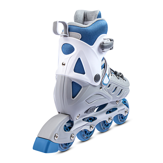 Ролики раздвижные CiTYRIDE, колеса PU, подшипники ABEC 7, алюминиевая рама, ботинок пластик, цвет Серый-синий в Джамбо Тойз #4