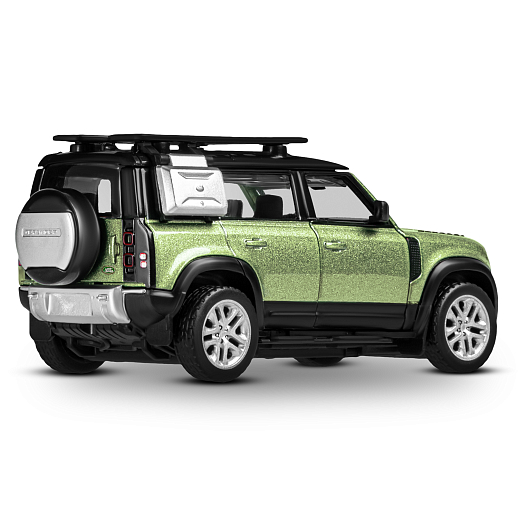 Машинка металлическая 1:43 2020 Land Rover Defender 110, зеленый, тюнинг, откр. двери, свободный ход колес, в/к 23,5*10*4 см в Джамбо Тойз #9