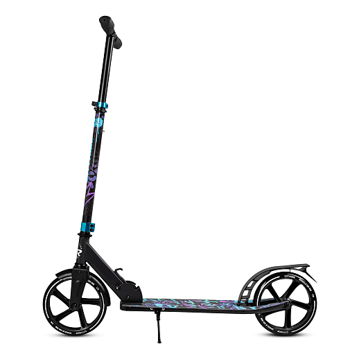 2хкол. самокат CITYRIDE 200, сталь 100%, грипсы 135мм TPR, колеса PU 200/200 мм. Черный в Джамбо Тойз #6