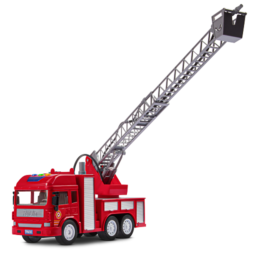 Фрикционная машина "Пожарная" на бат.,со светом и звуком, стреляет водой, красный, в/к 35,5х12,5х19,5 см в Джамбо Тойз #4