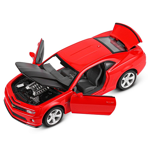 ТМ "Автопанорама" Машинка металлическая 1:32 Chevrolet Camaro SS, красный, свет, звук, откр. двери, капот и багажник, в/к 17,5*13,5*9 см в Джамбо Тойз #12