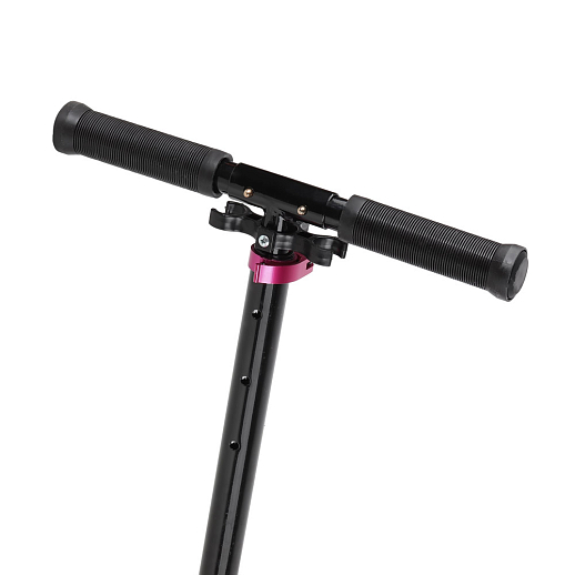 Двухколесный самокат CITYRIDE 200, ал. 50/50%, t-bar сталь, грипсы 135мм TPR, колеса PU 200/200, 86A, подножка, abec 9,  цвет Розовый в Джамбо Тойз #9